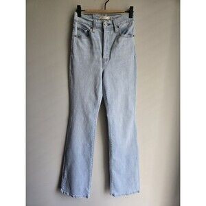 Levi's Women's Size 26 Ribcage Boot Jeans Light Wash High Rise Button Fly Denim